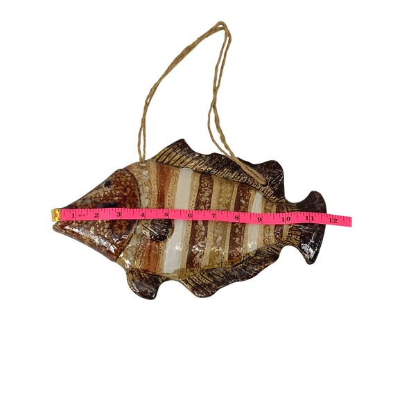 Mid-20th Century Majolica Fish Wall Sculpture, Vallauris, France - Picture 2 of 5